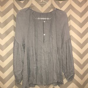 half button down blouse